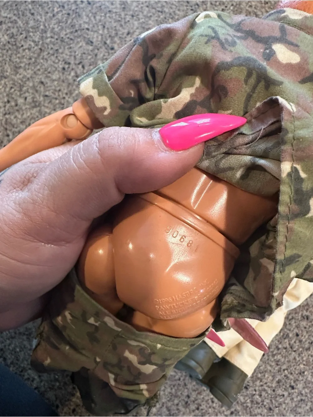 2 Vintage Action Figures with Military Uniforms - Camouflage & Khaki